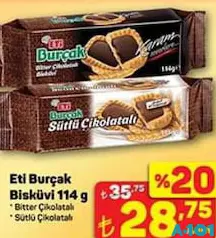 ETİ BURÇAK BİSKÜVİ 114 G fiyat ve kampanya bilgisi